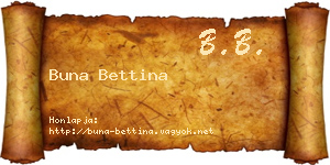 Buna Bettina névjegykártya